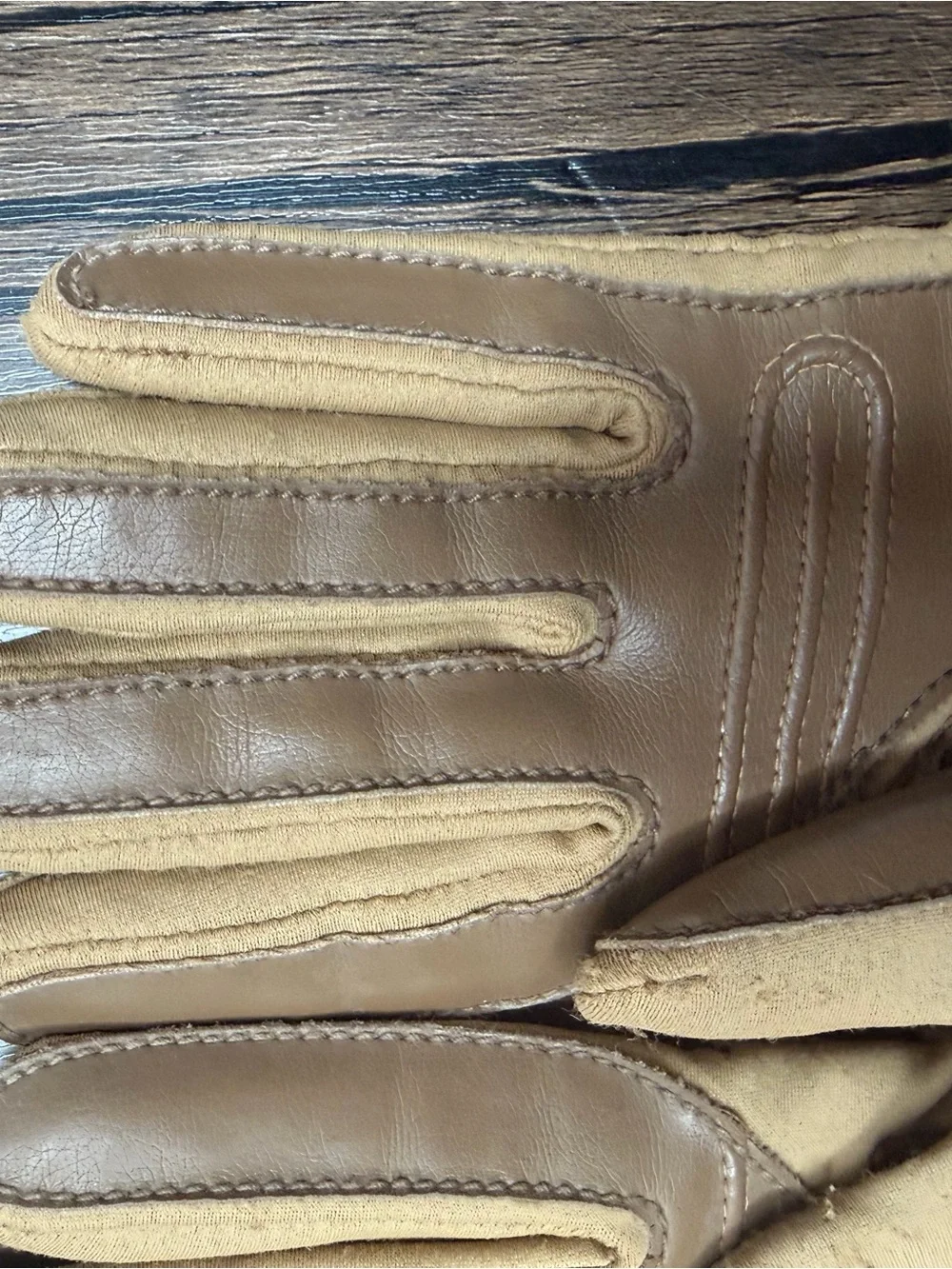 Vintage Women’s Brown Tan Sheer Energy Winter Gloves By Leggs